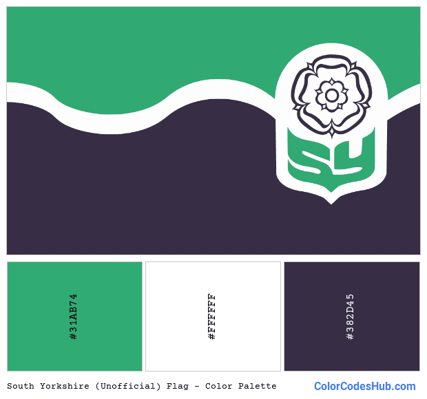 South Yorkshire (Unofficial) flag color palette