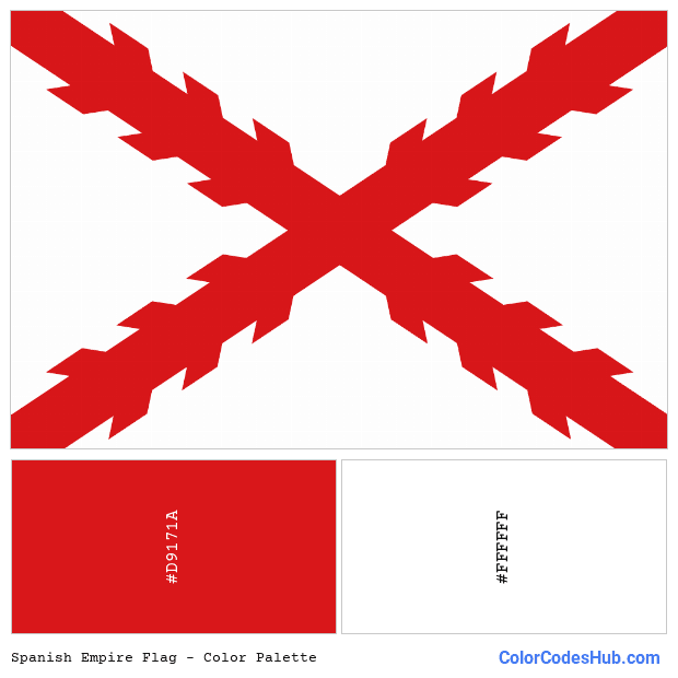 Spanish Empire flag color palette