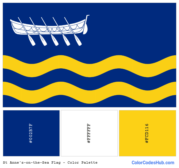 St Anne’s-on-the-Sea flag color palette