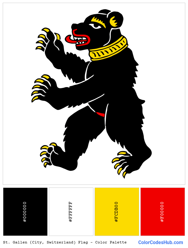 St. Gallen (City, Switzerland) flag color palette