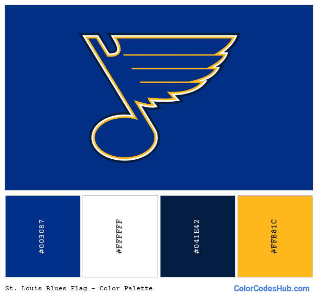 St. Louis Blues flag color palette