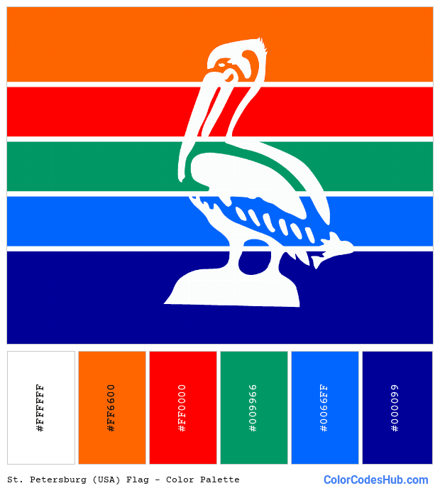 St. Petersburg (USA) flag color palette