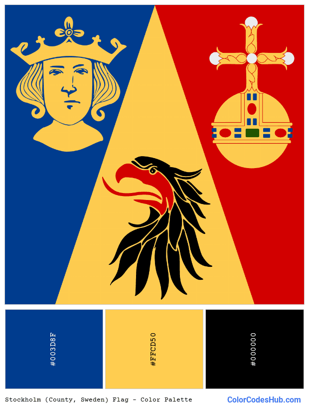 Stockholm (County, Sweden) flag color palette