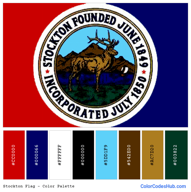 Stockton flag color palette