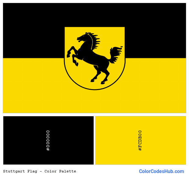 Stuttgart flag color palette