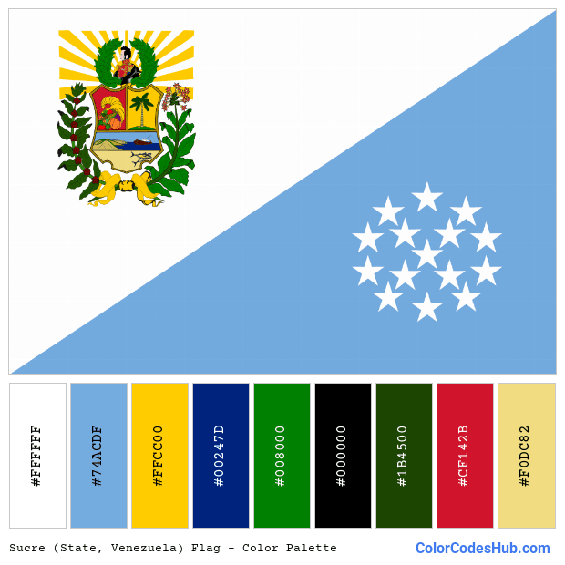 Sucre (State, Venezuela) flag color palette