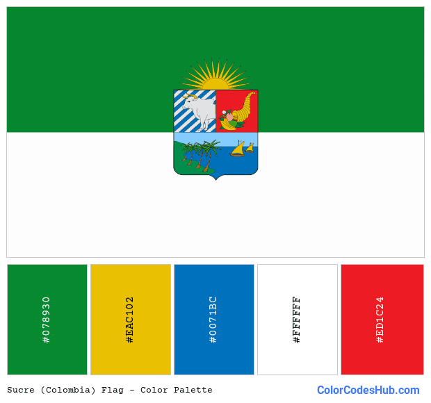 Sucre (Colombia) flag color palette