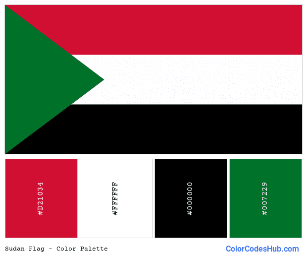 Sudan flag color palette