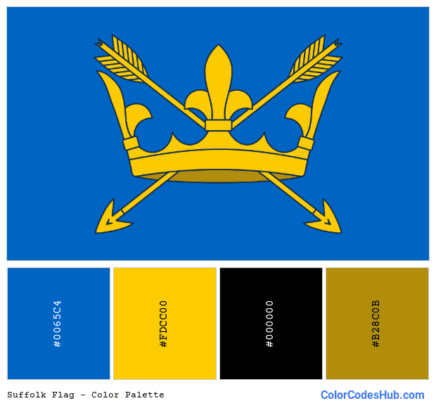 Suffolk flag color palette