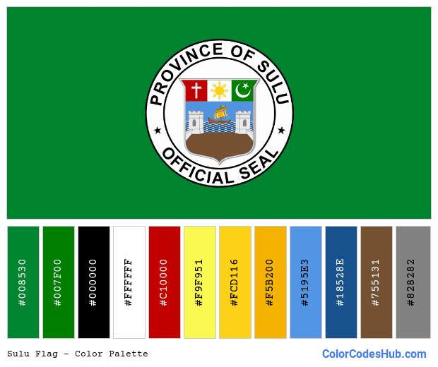Sulu flag color palette
