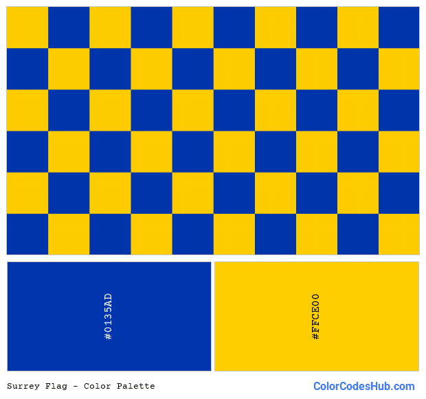 Surrey flag color palette