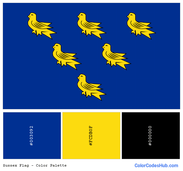 Sussex flag color palette