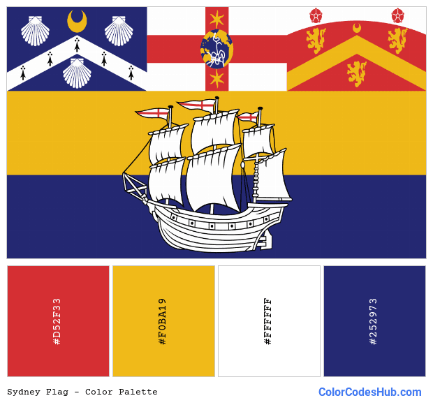 Sydney flag color palette