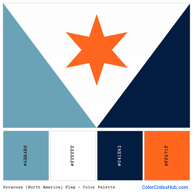 Syracuse (North America) flag color palette