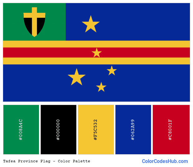 Tafea Province flag color palette