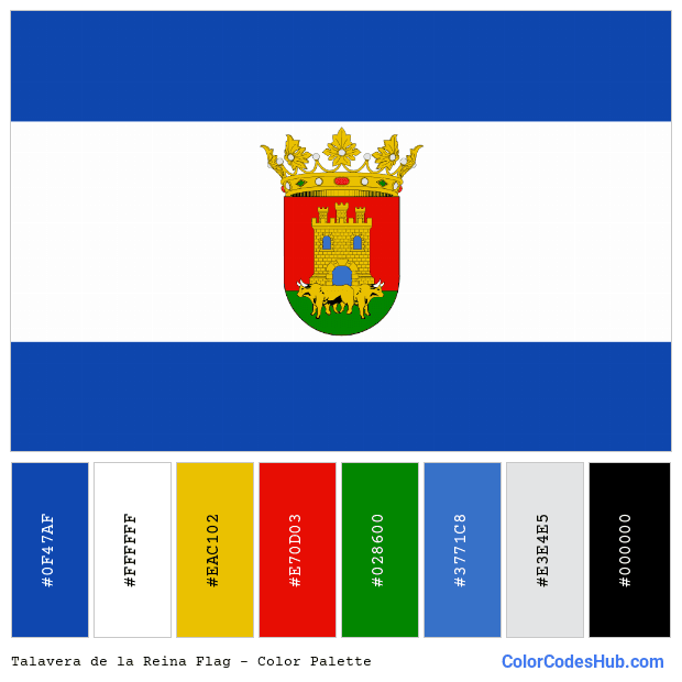 Talavera de la Reina flag color palette