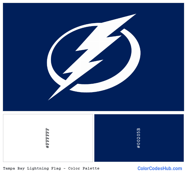 Tampa Bay Lightning flag color palette