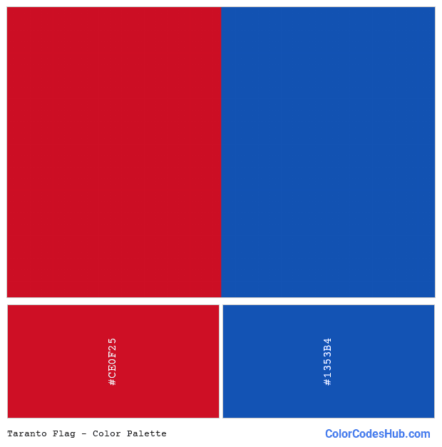 Taranto flag color palette