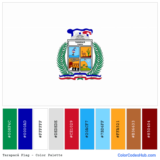 Tarapacá flag color palette