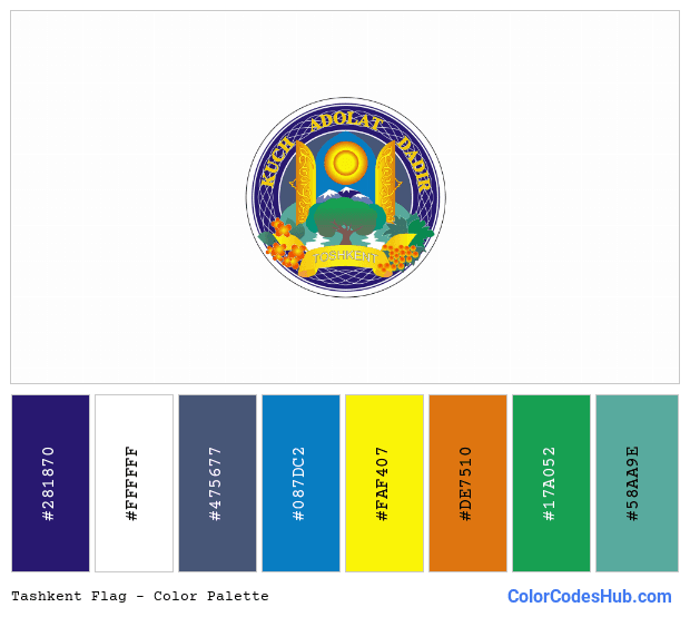 Tashkent flag color palette