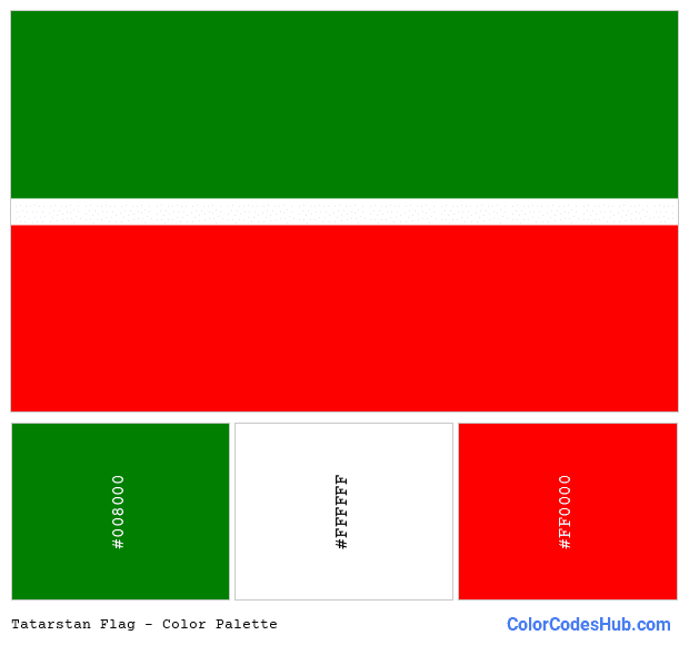 Tatarstan flag color palette