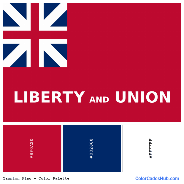 Taunton flag color palette