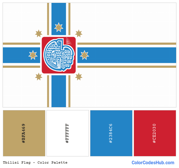 Tbilisi flag color palette