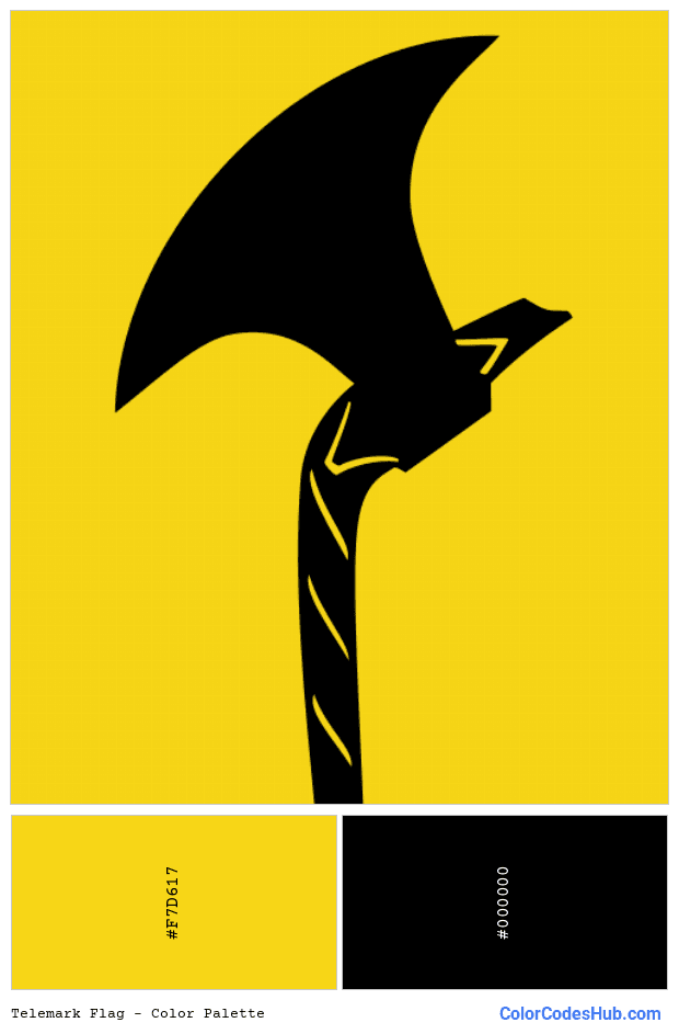 Telemark flag color palette