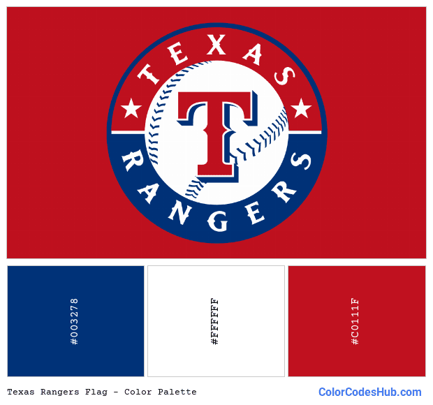 Texas Rangers flag color palette