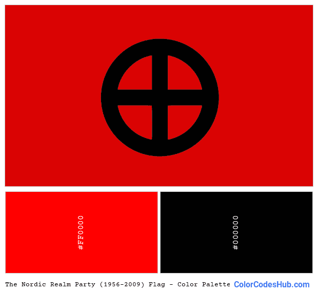 The Nordic Realm Party (1956-2009) flag color palette