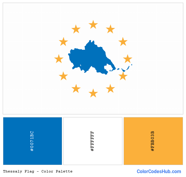 Thessaly flag color palette