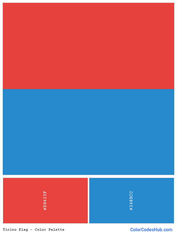 Ticino flag color palette