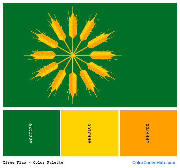 Tiree flag color palette