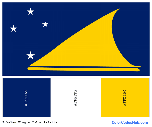 Tokelau flag color palette