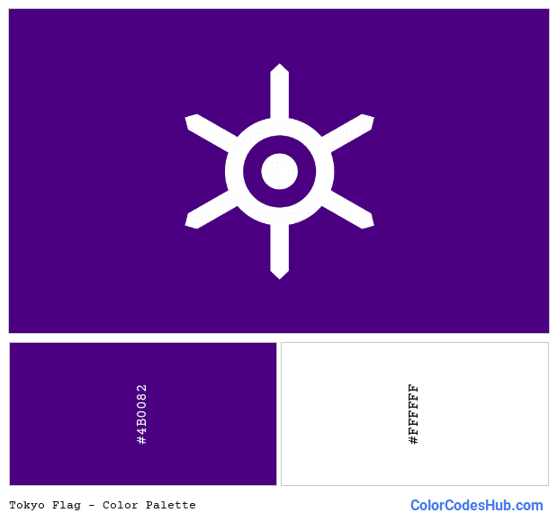Tokyo flag color palette