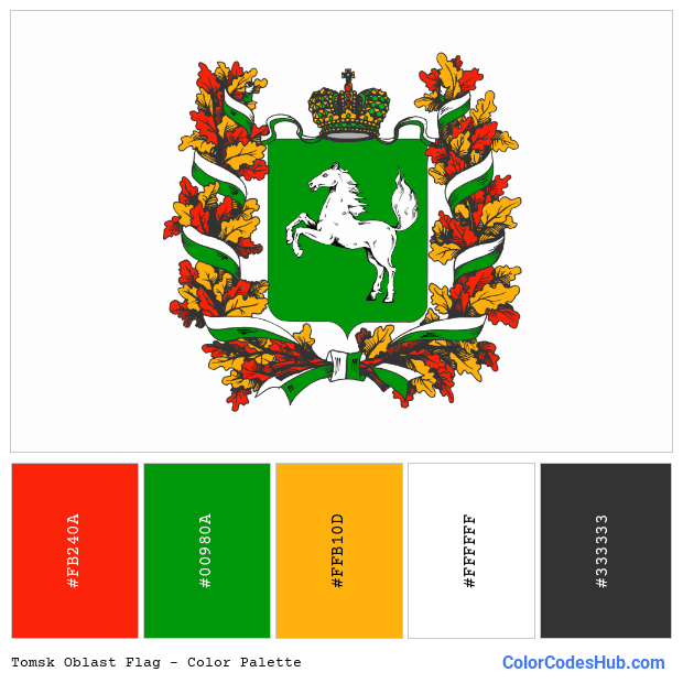 Tomsk Oblast flag color palette