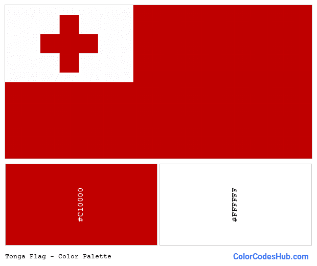 Tonga flag color palette