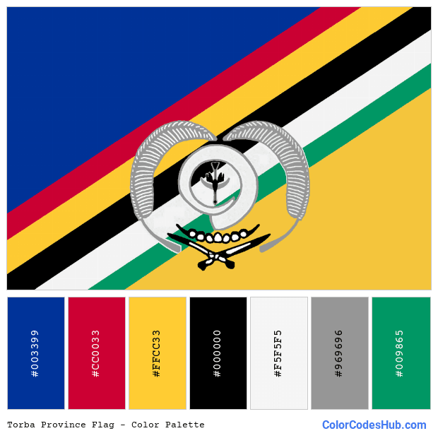 Torba Province flag color palette