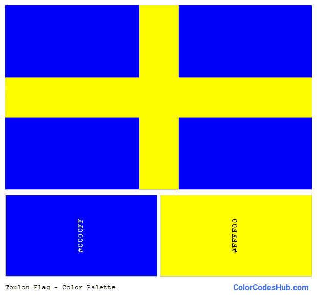 Toulon flag color palette