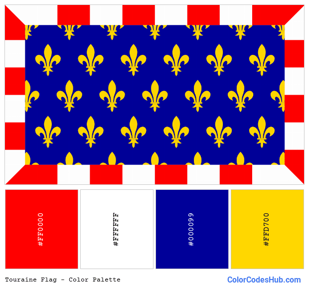 Touraine flag color palette