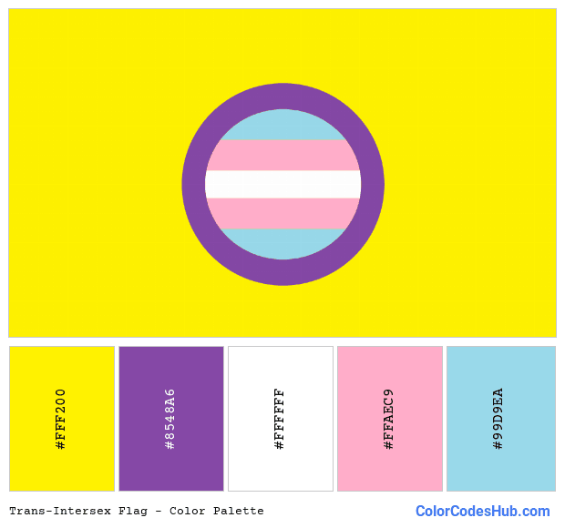 Trans-Intersex flag color palette