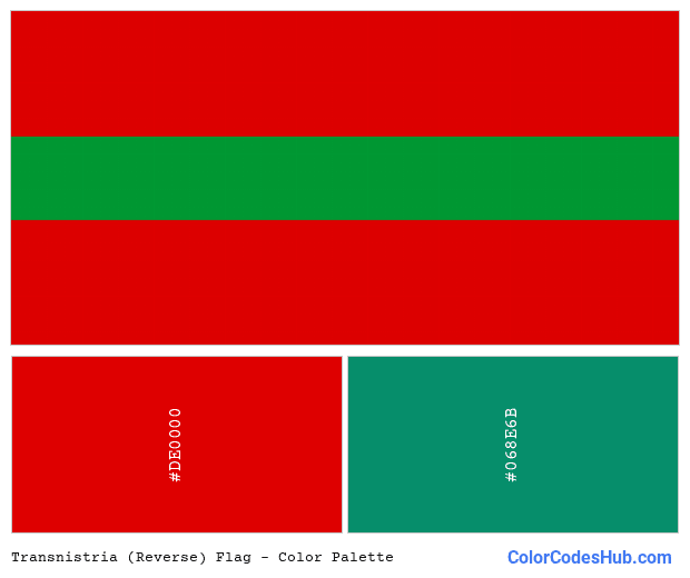 Transnistria (Reverse) flag color palette