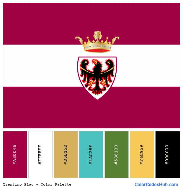 Trentino flag color palette
