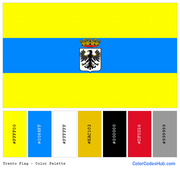 Trento flag color palette