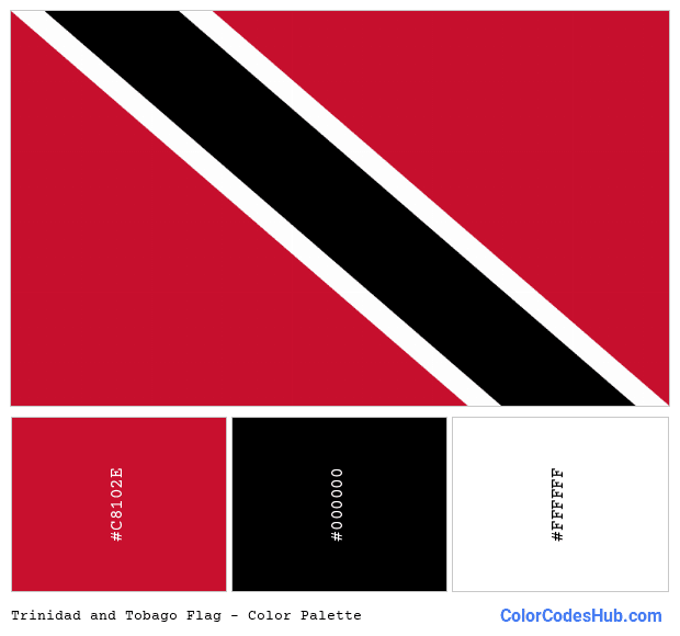 Trinidad and Tobago flag color palette