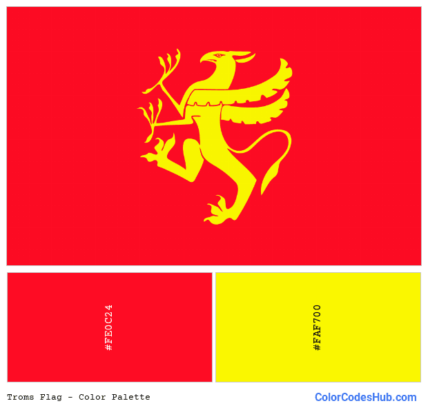 Troms flag color palette