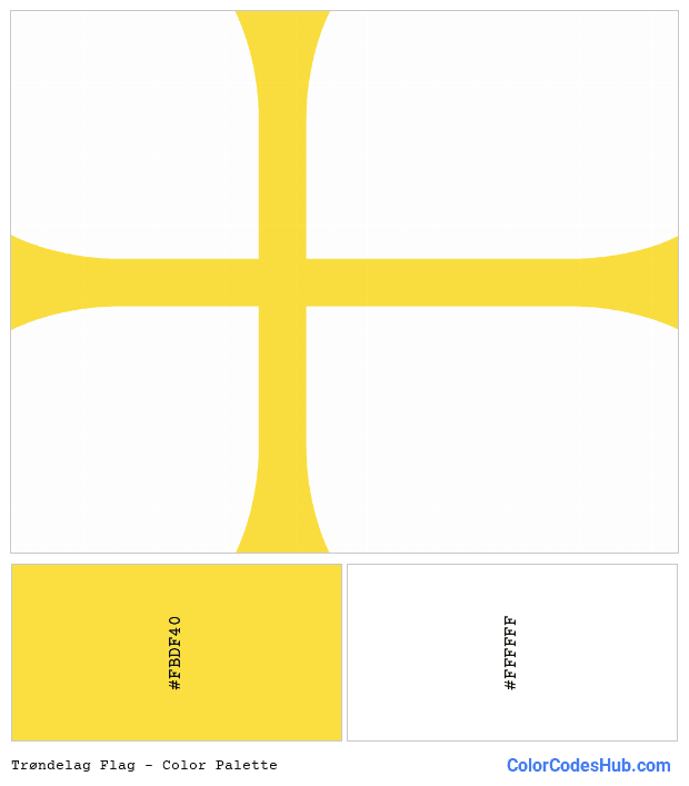 Trøndelag flag color palette