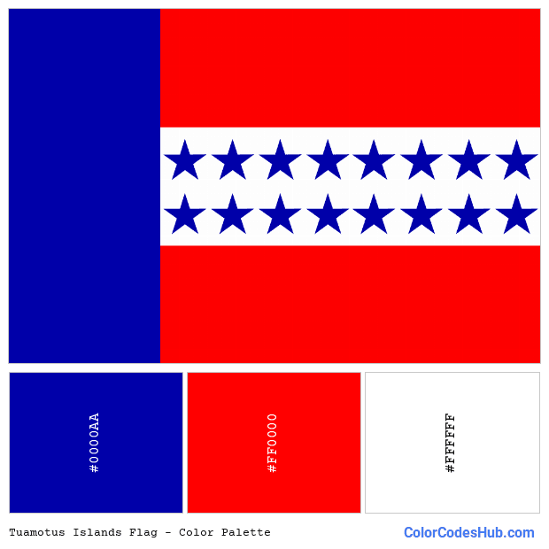 Tuamotus Islands flag color palette