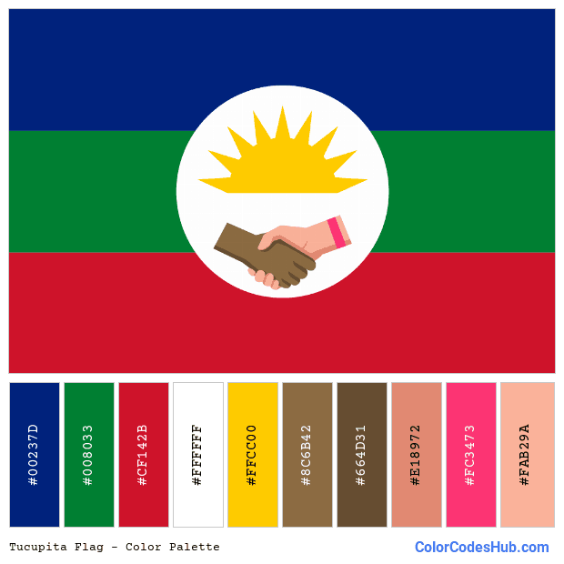 Tucupita flag color palette
