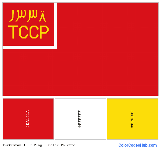 Turkestan ASSR flag color palette